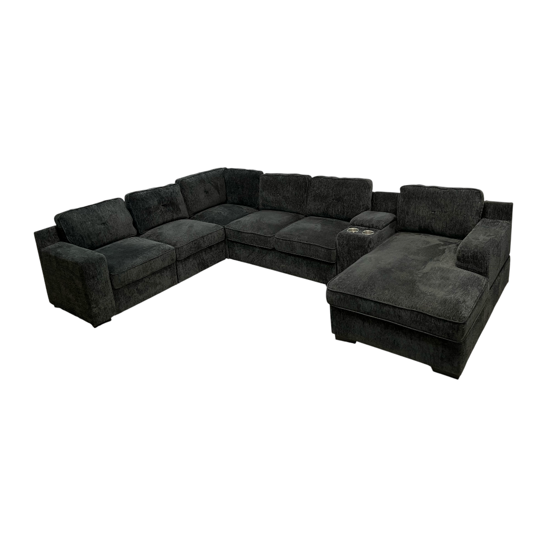Latitude Run U-Shaped Sectional Sofa Bed Pull Out Sleeper Couch With Storage Chaise