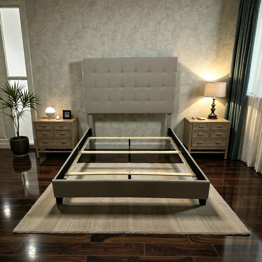 Latitude Run Vance Upholstered Standard Queen Bed, 86" × 64" × 61" — image 1 of 4
