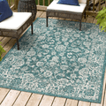Jonathany Santa Monica SMB100C Teal/Gray Area Rug