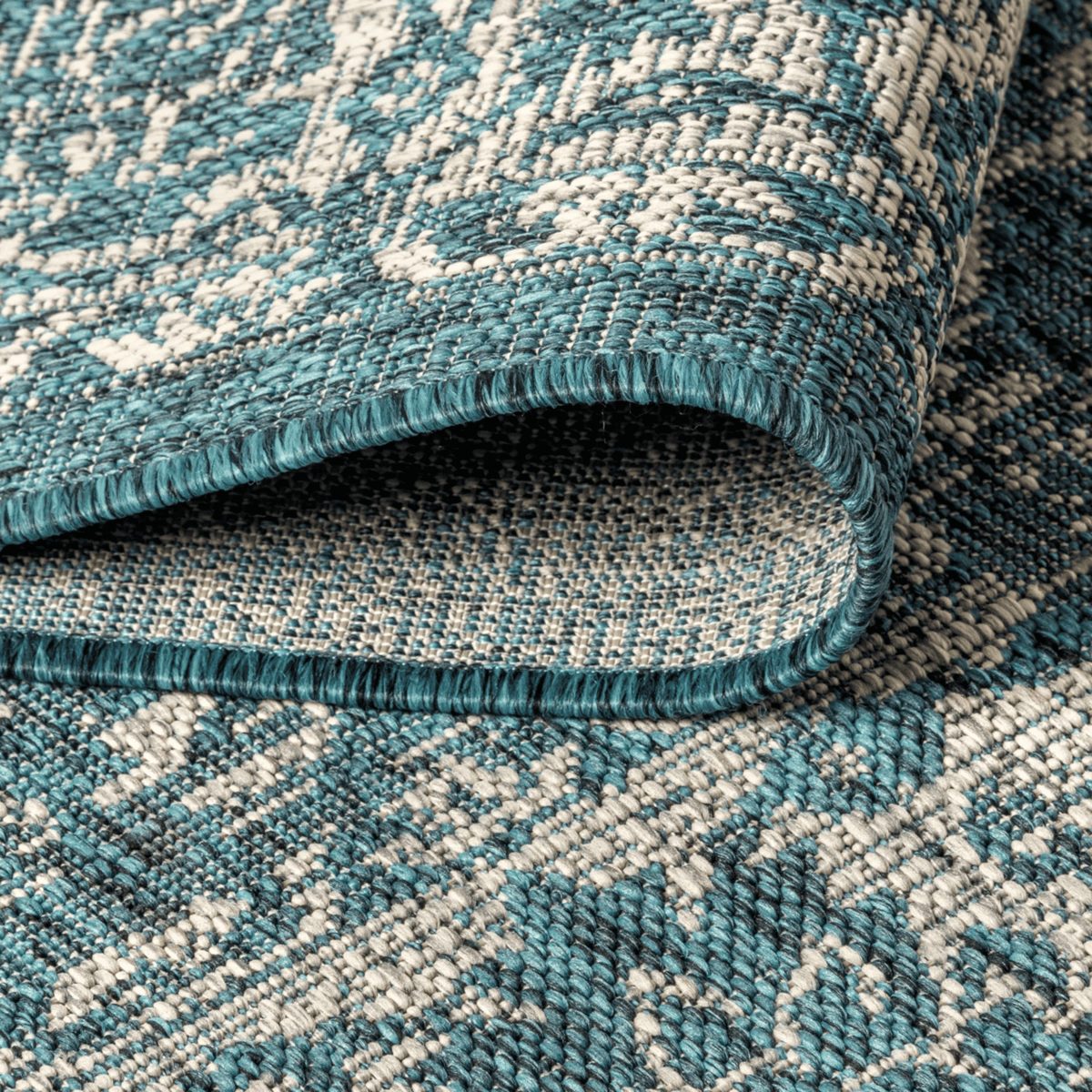 Jonathany Santa Monica SMB100C Teal/Gray Area Rug