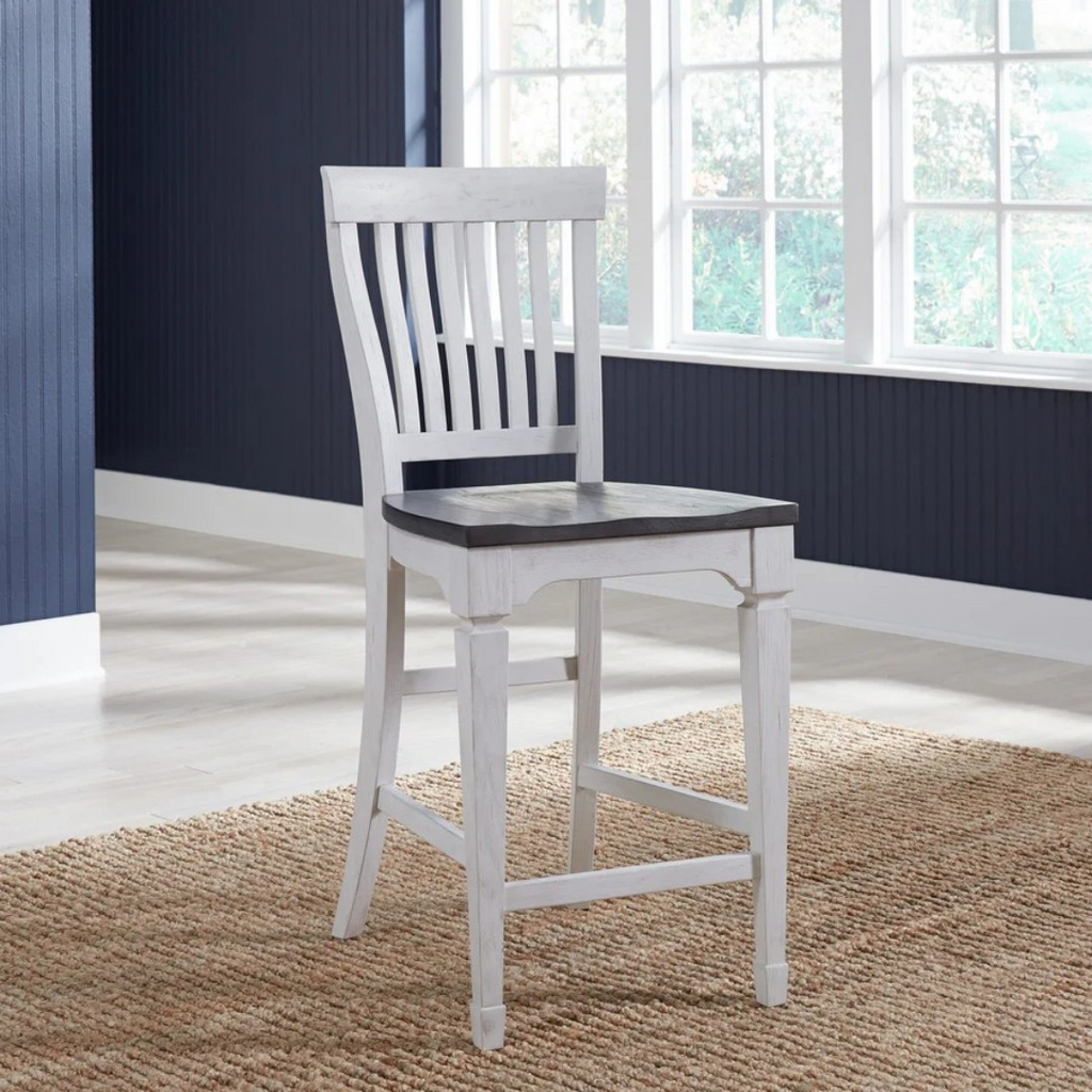 Liberty Furniture Allyson Park Counter Height Slat Back Chair, 18" × 18" × 42" — image 1 of 4