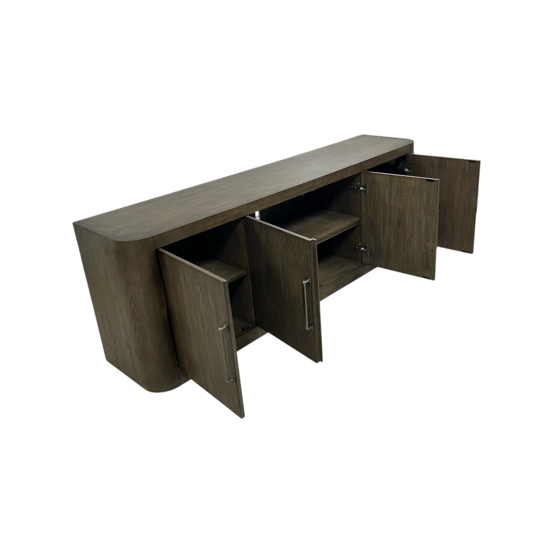 Liberty Furniture South Bend Contemporary 82 Inch TV Console with Adjustable Shelves