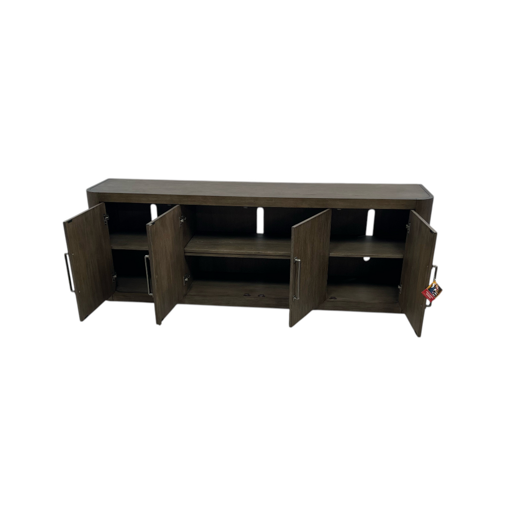 Liberty Furniture South Bend Contemporary 82 Inch TV Console with Adjustable Shelves