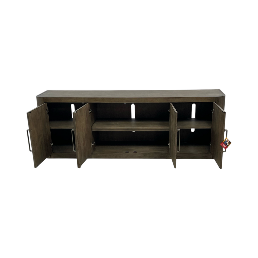 Liberty Furniture South Bend Contemporary 82 Inch TV Console with Adjustable Shelves