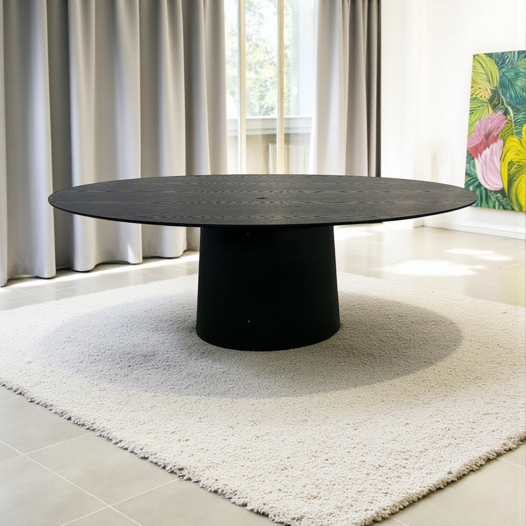 Lulu and Georgia Beth Oval Dining Table in Black
