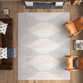 The Twillery Co. Mendota Geometric Light Grey Indoor/Outdoor Area Rug