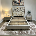 Mercer41 Upholstered Metal Platform Queen Bed