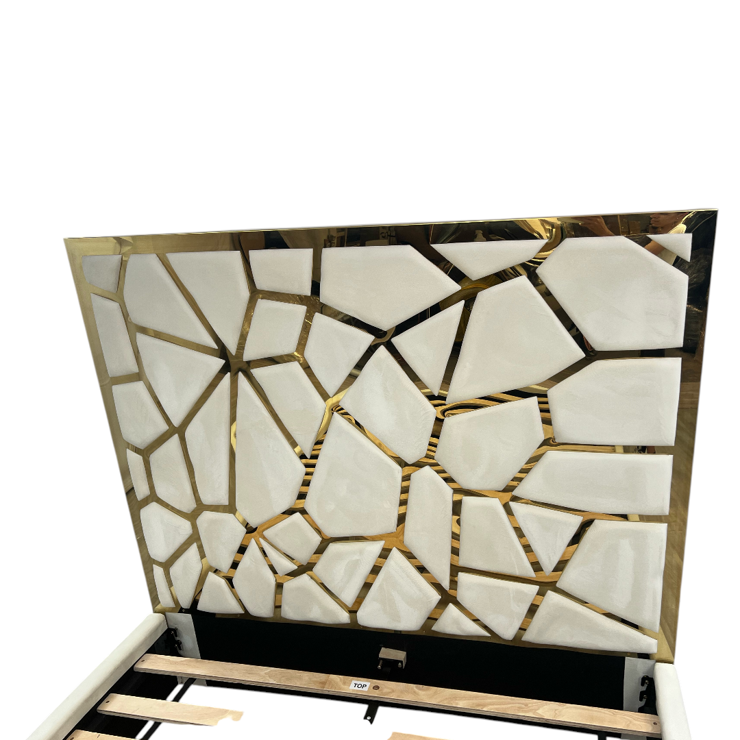 Mercer41 Upholstered Metal Platform Queen Bed