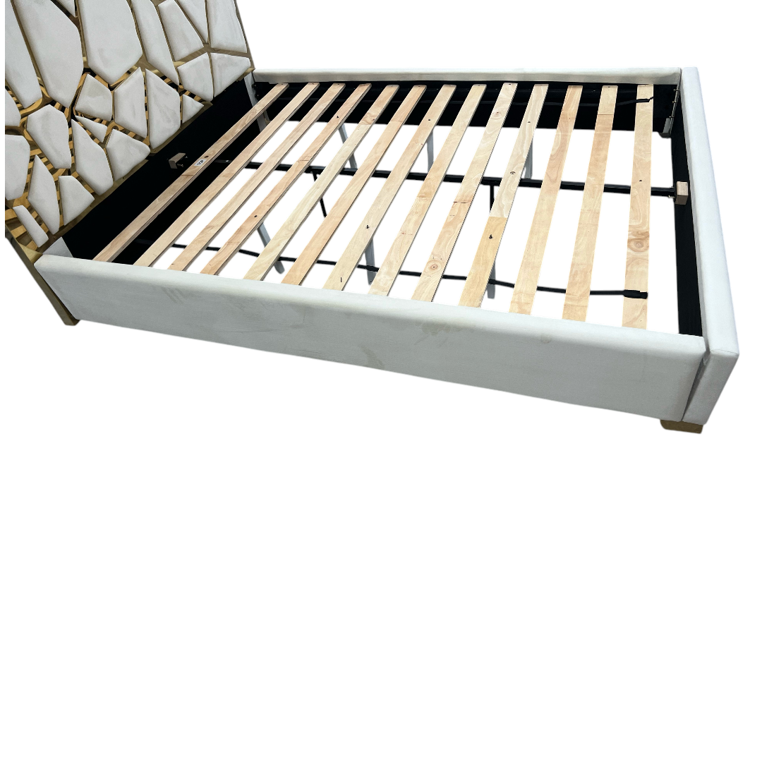 Mercer41 Upholstered Metal Platform Queen Bed