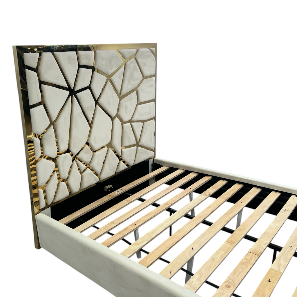 Mercer41 Upholstered Metal Platform Queen Bed