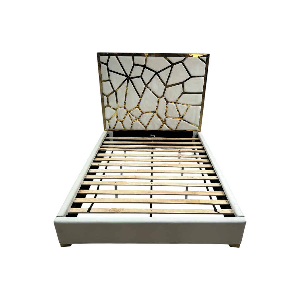Mercer41 Upholstered Metal Platform Queen Bed
