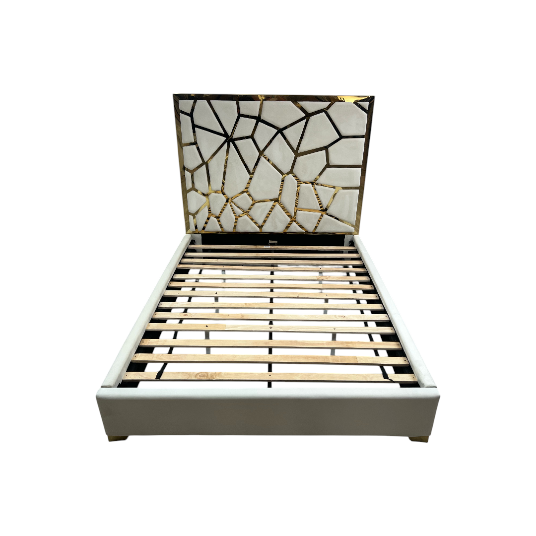 Mercer41 Upholstered Metal Platform Queen Bed