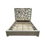 Mercer41 Upholstered Metal Platform Queen Bed