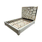 Mercer41 Upholstered Metal Platform Queen Bed