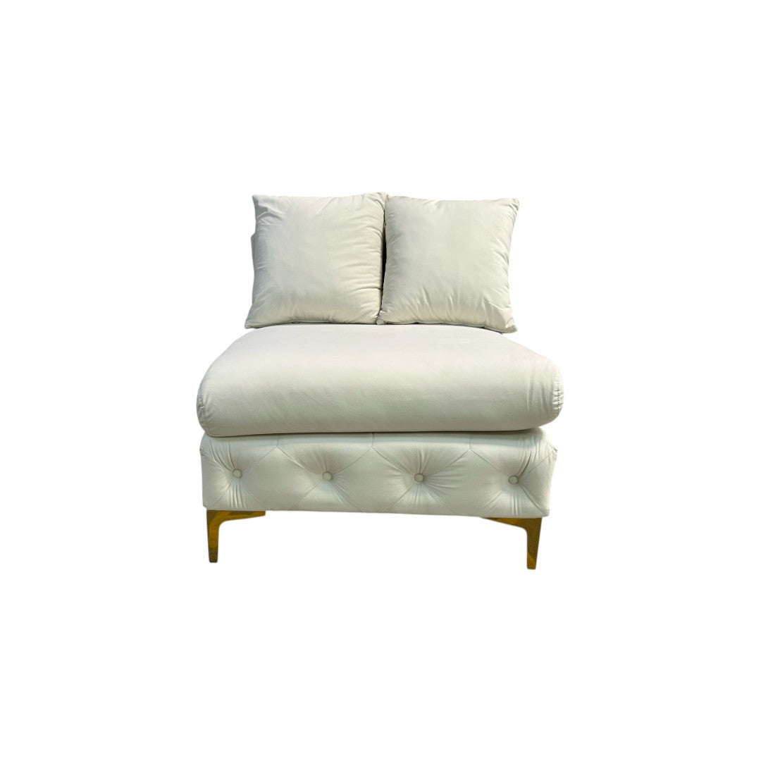 Meridian Tremblay Velvet Modular Armless Chair Set