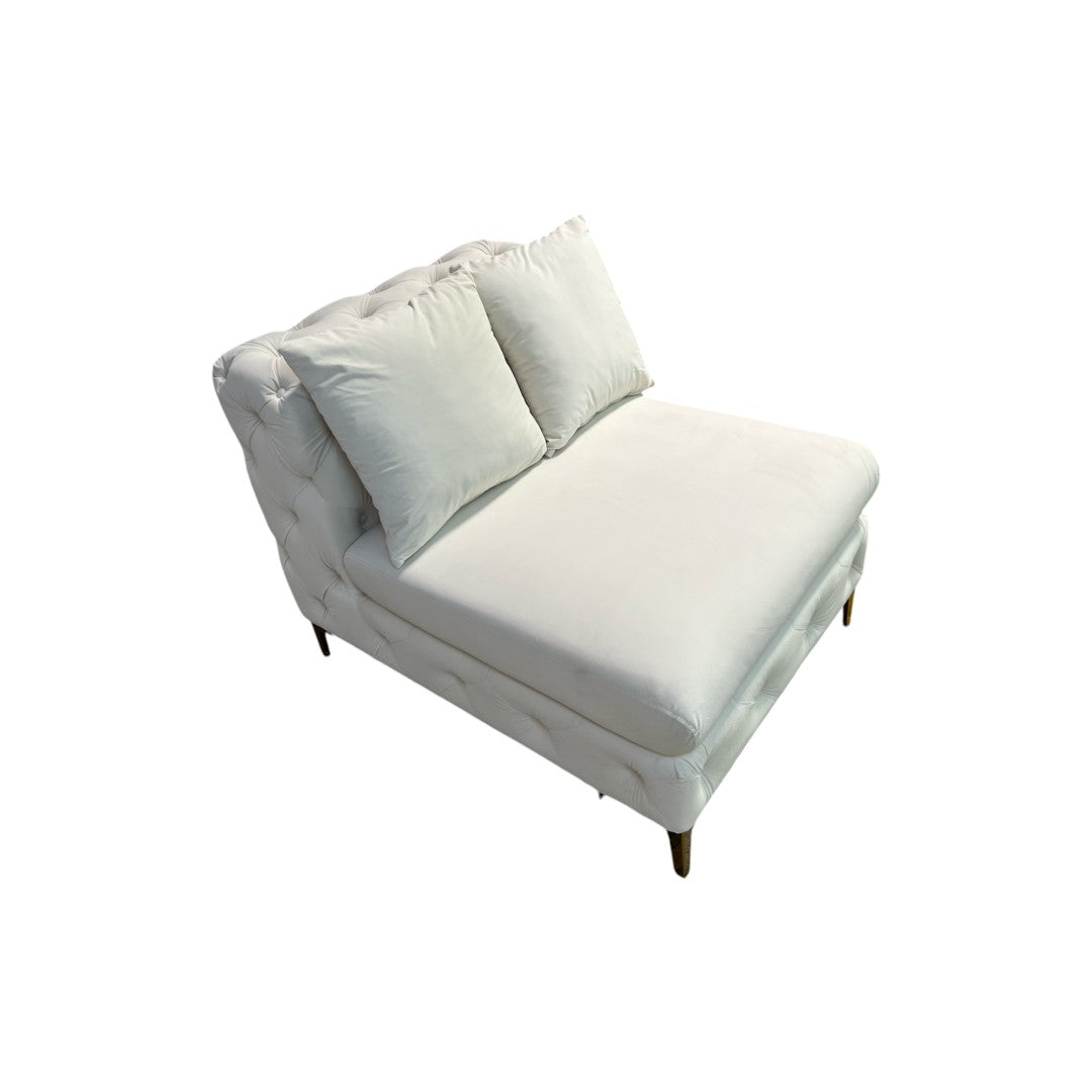 Meridian Tremblay Velvet Modular Armless Chair Set