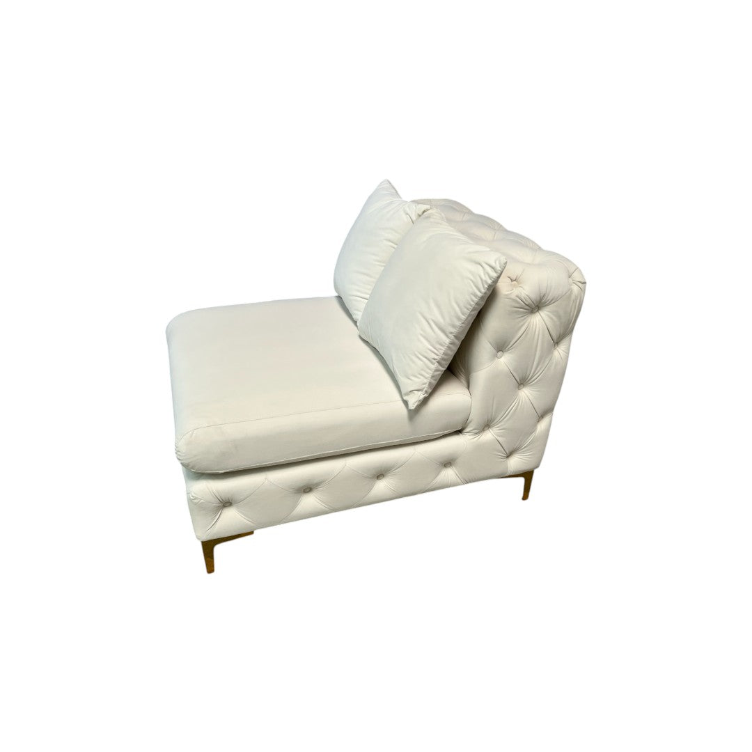 Meridian Tremblay Velvet Modular Armless Chair Set