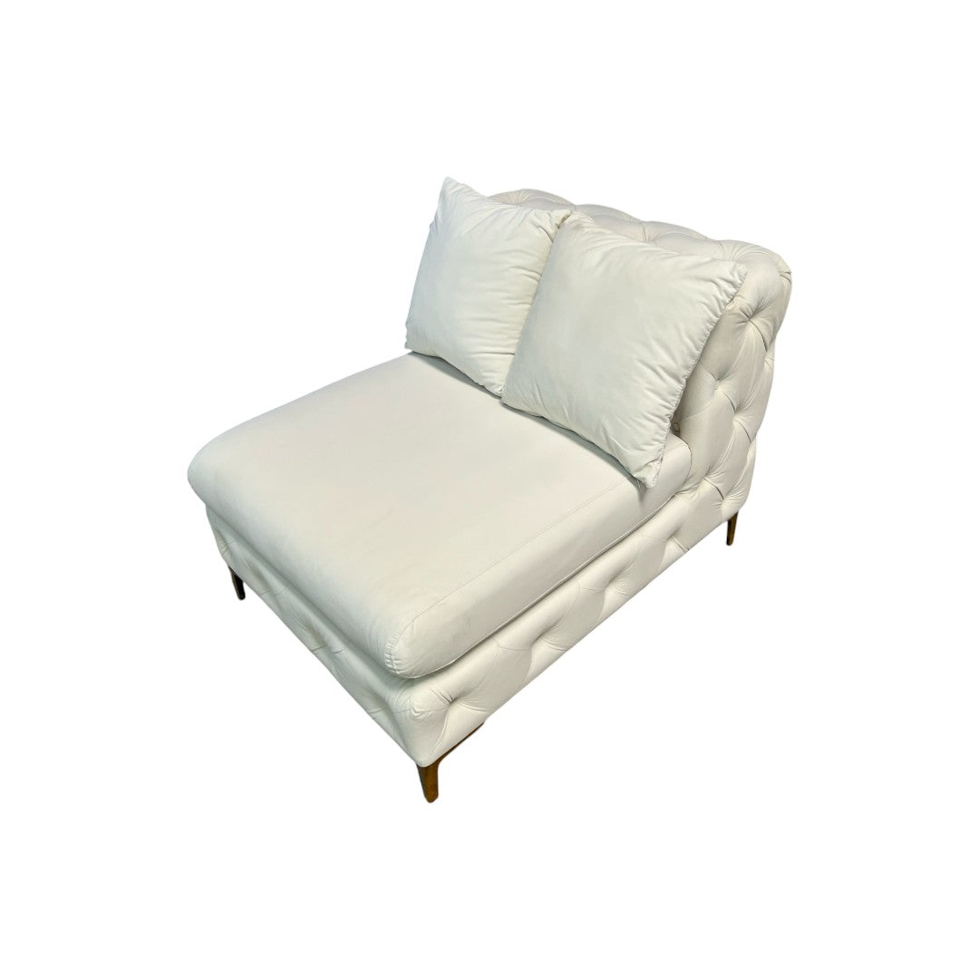 Meridian Tremblay Velvet Modular Armless Chair Set