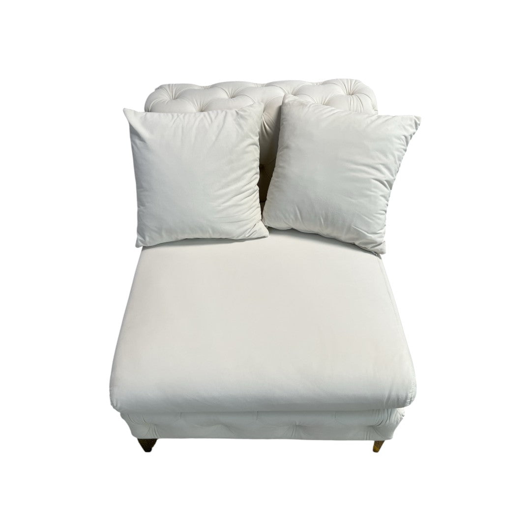 Meridian Tremblay Velvet Modular Armless Chair Set
