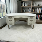 Michael Amini London Place Oval Executive Desk, 65" × 27.5" × 31" — image 1 of 4