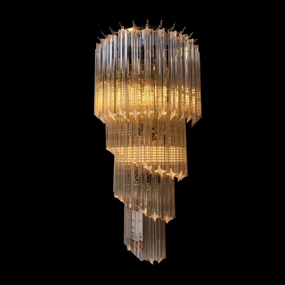 Michael Amini Spiral Flush Mounted Sconce, 8.75" × 7" × 23.5" — image 1 of 4