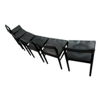 Moe's Home Owing Oak Wood Black Side Dining Chair Set of 6