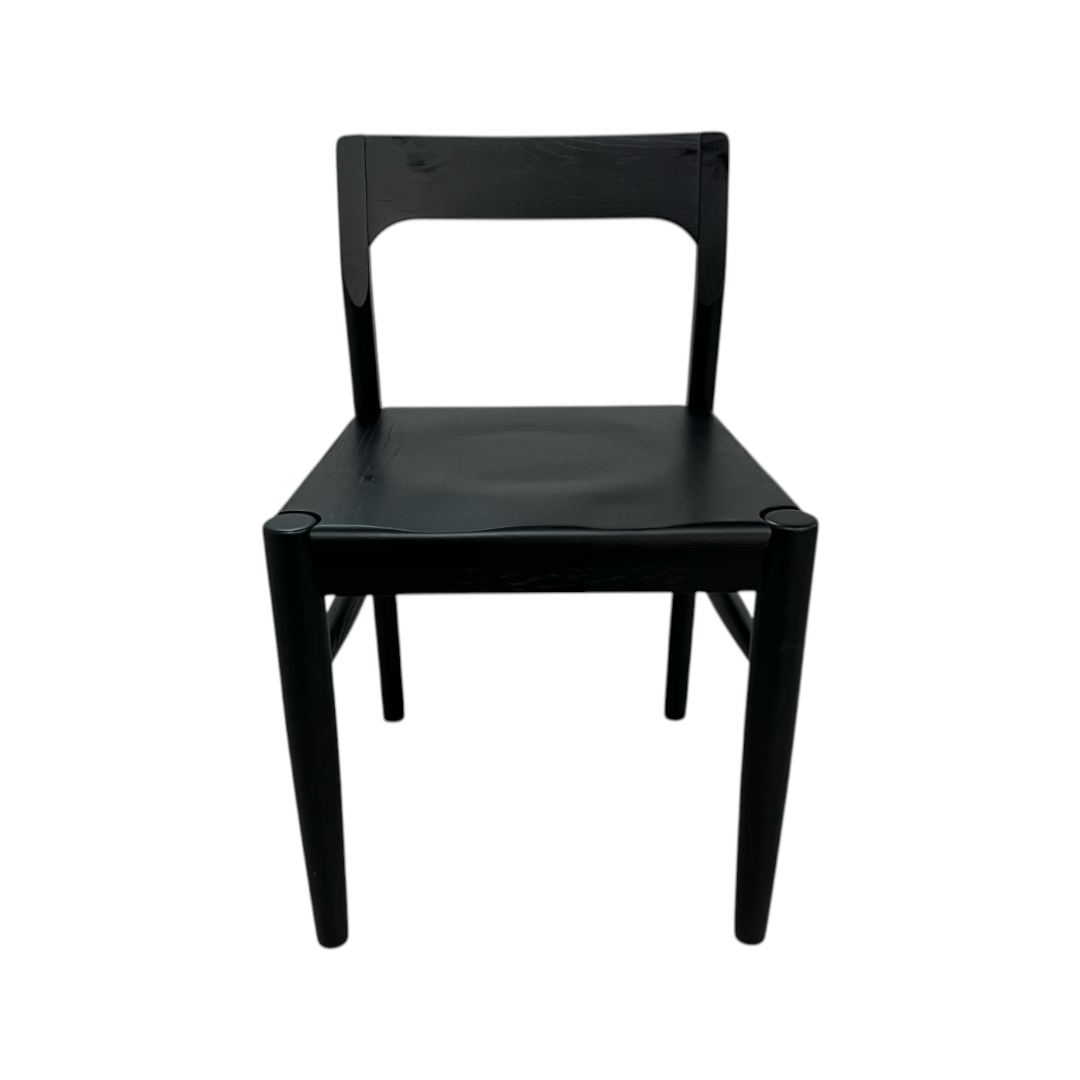 Moe's Home Owing Oak Wood Black Side Dining Chair Set of 6