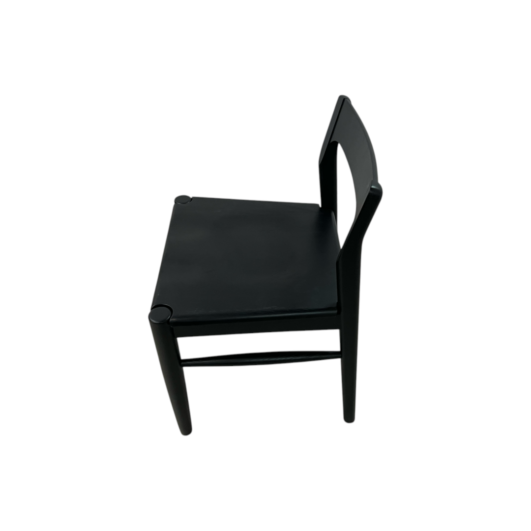 Moe's Home Owing Oak Wood Black Side Dining Chair Set of 6