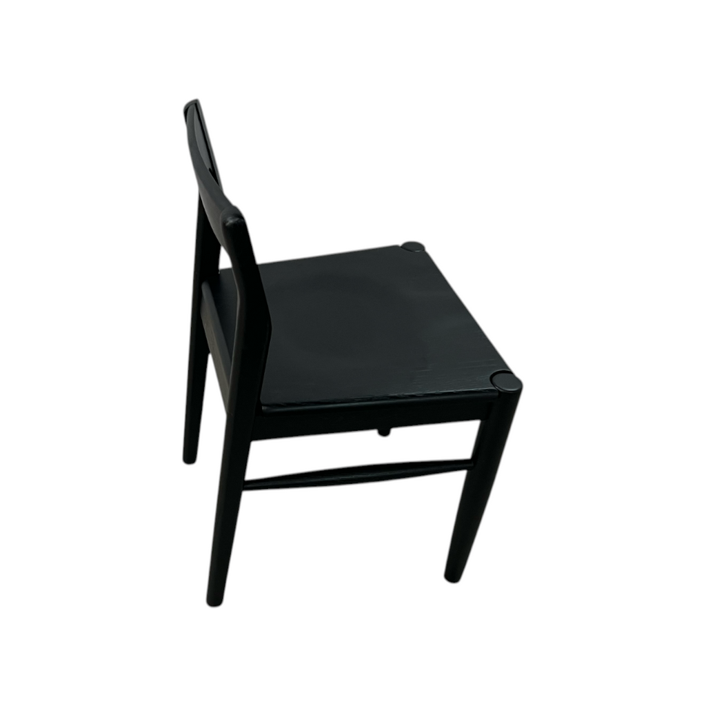 Moe's Home Owing Oak Wood Black Side Dining Chair Set of 6