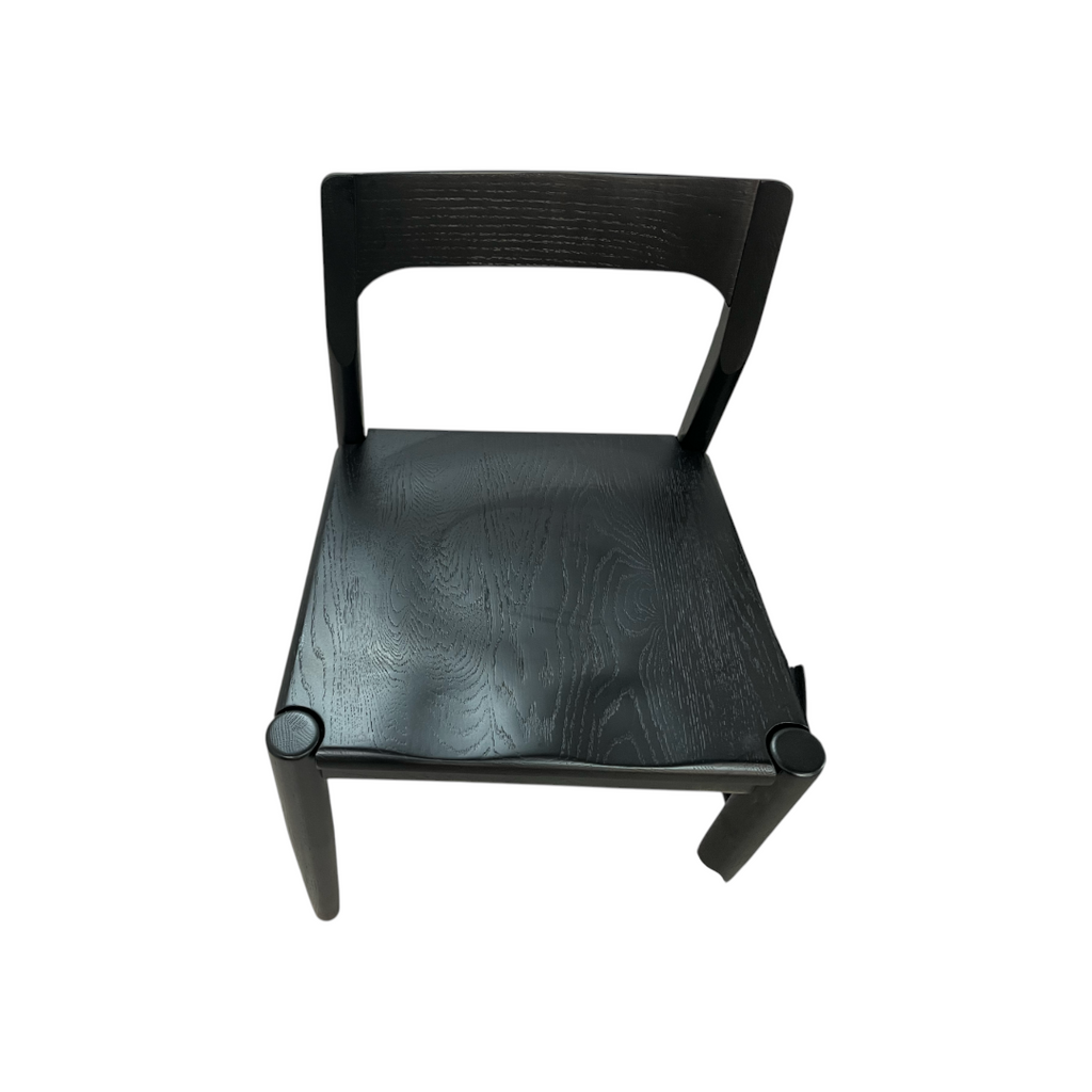 Moe's Home Owing Oak Wood Black Side Dining Chair Set of 6