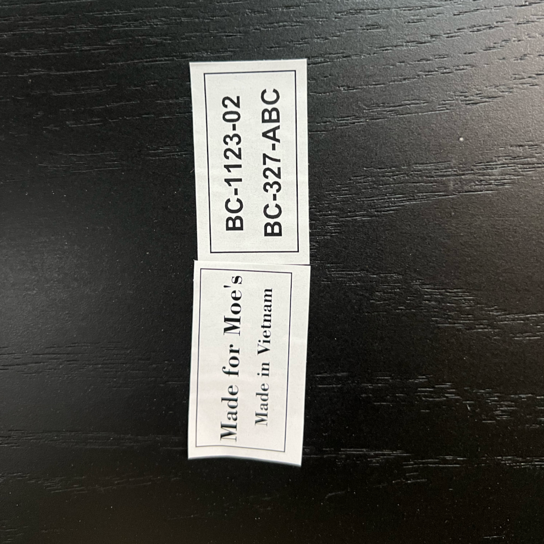 Moe's Home Owing Oak Wood Black Side Dining Chair Set of 6