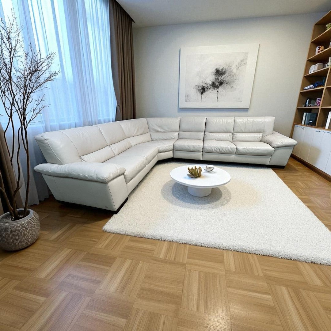 Natuzzi Italsofa Leather Two Piece Sectional