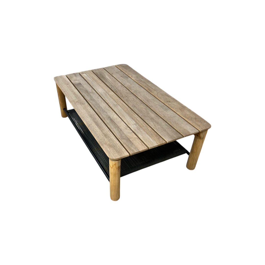 Neighbor Haven Solid Wood Top Coffee Table