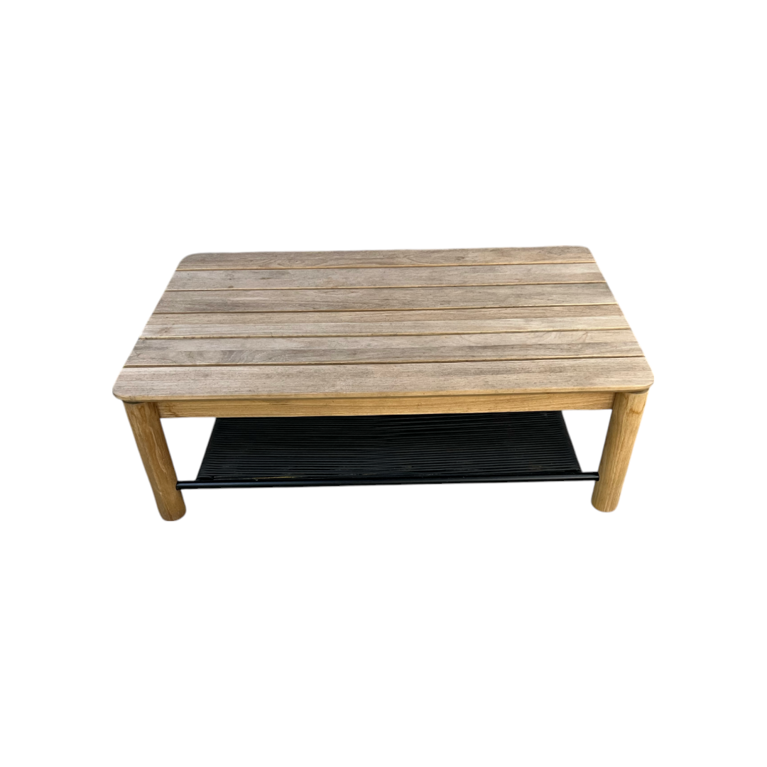 Neighbor Haven Solid Wood Top Coffee Table