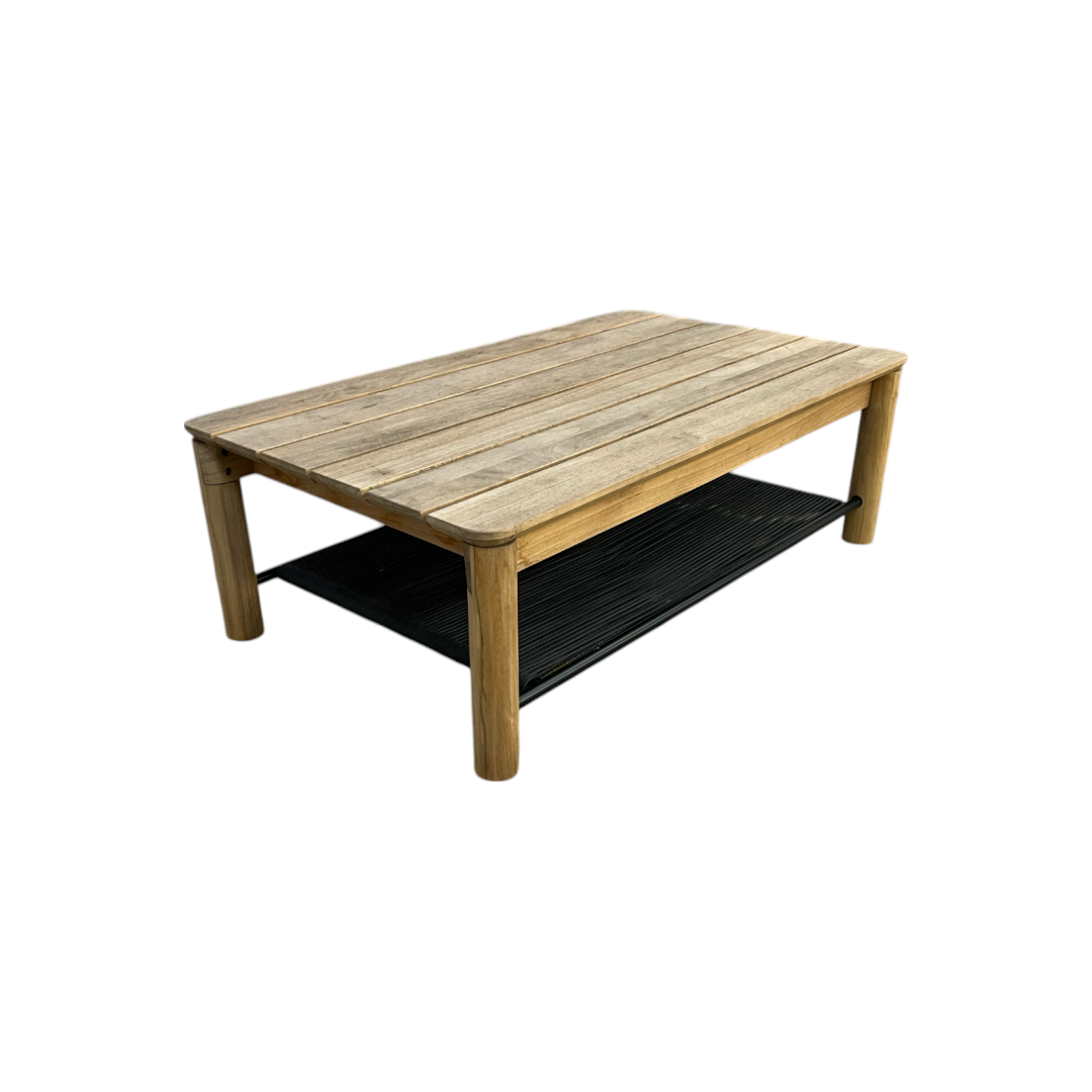 Neighbor Haven Solid Wood Top Coffee Table