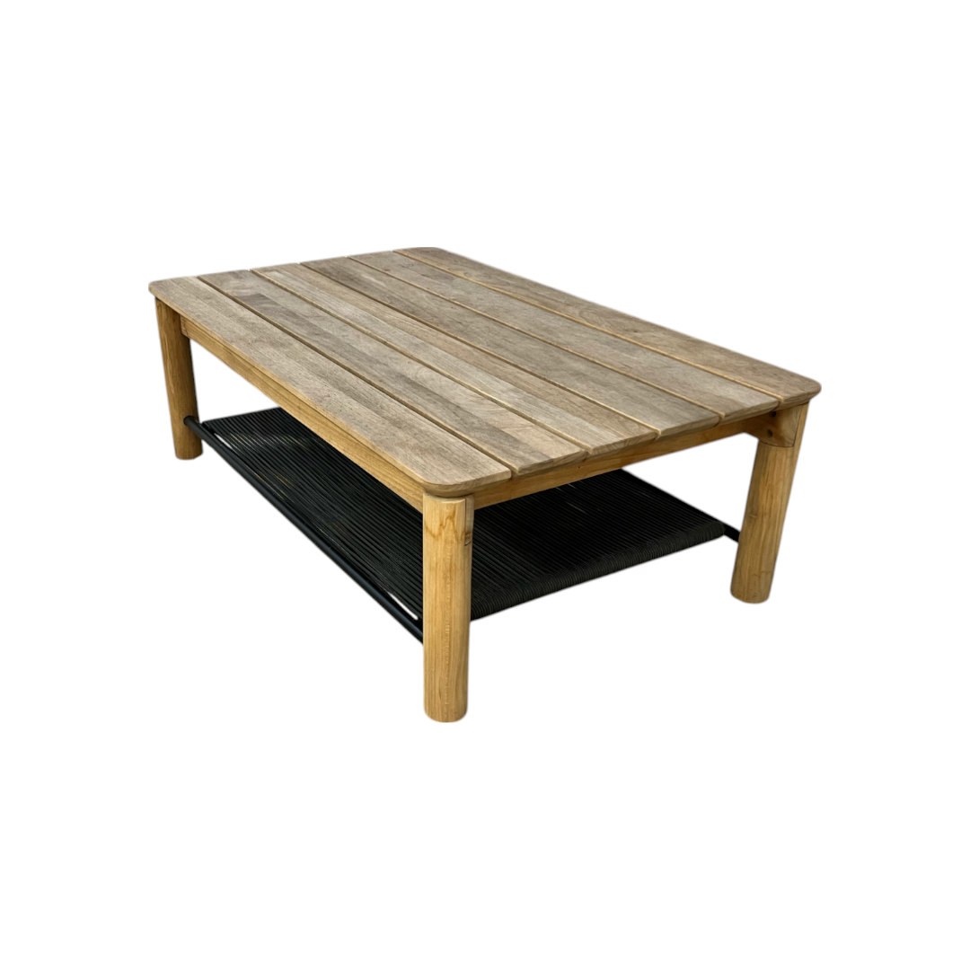 Neighbor Haven Solid Wood Top Coffee Table