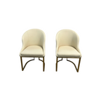 Orren Ellis Teferi Modern Luxury Dining Chair PU Leather Upholstery Stainless Steel Base (Set of 2)