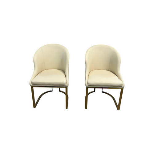 Orren Ellis Teferi Modern Luxury Dining Chair PU Leather Upholstery Stainless Steel Base (Set of 2), image 7