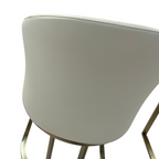 Orren Ellis Teferi Modern Luxury Dining Chair PU Leather Upholstery Stainless Steel Base (Set of 2)