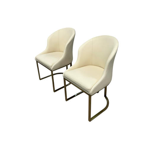 Orren Ellis Teferi Modern Luxury Dining Chair PU Leather Upholstery Stainless Steel Base (Set of 2), image 8