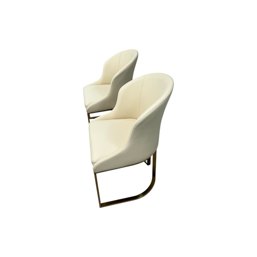 Orren Ellis Teferi Modern Luxury Dining Chair PU Leather Upholstery Stainless Steel Base (Set of 2), image 9