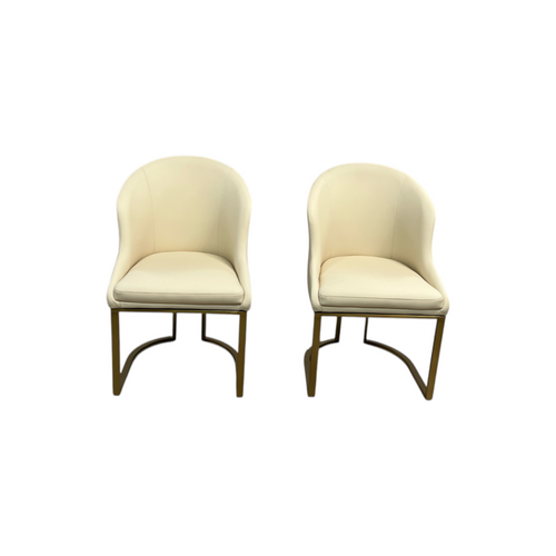 Orren Ellis Teferi Modern Luxury Dining Chair PU Leather Upholstery Stainless Steel Base (Set of 2), image 3