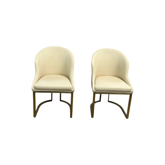 Orren Ellis Teferi Modern Luxury Dining Chair PU Leather Upholstery Stainless Steel Base (Set of 2), image 3