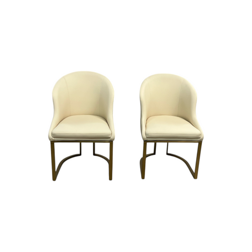 Orren Ellis Teferi Modern Luxury Dining Chair PU Leather Upholstery Stainless Steel Base (Set of 2), image 4
