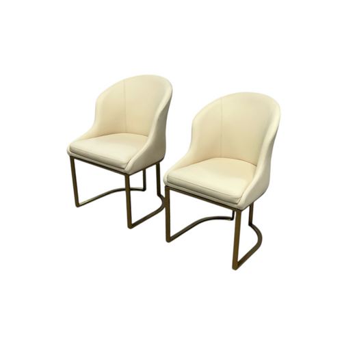 Orren Ellis Teferi Modern Luxury Dining Chair PU Leather Upholstery Stainless Steel Base (Set of 2), image 5