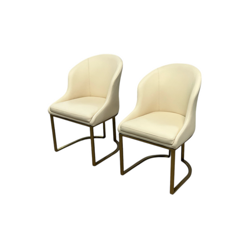 Orren Ellis Teferi Modern Luxury Dining Chair PU Leather Upholstery Stainless Steel Base (Set of 2), image 2