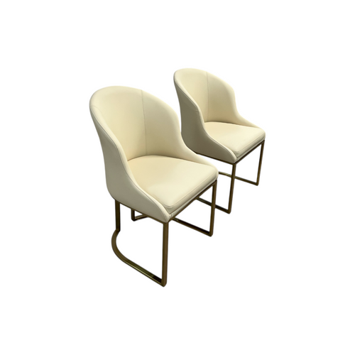 Orren Ellis Teferi Modern Luxury Dining Chair PU Leather Upholstery Stainless Steel Base (Set of 2), image 6