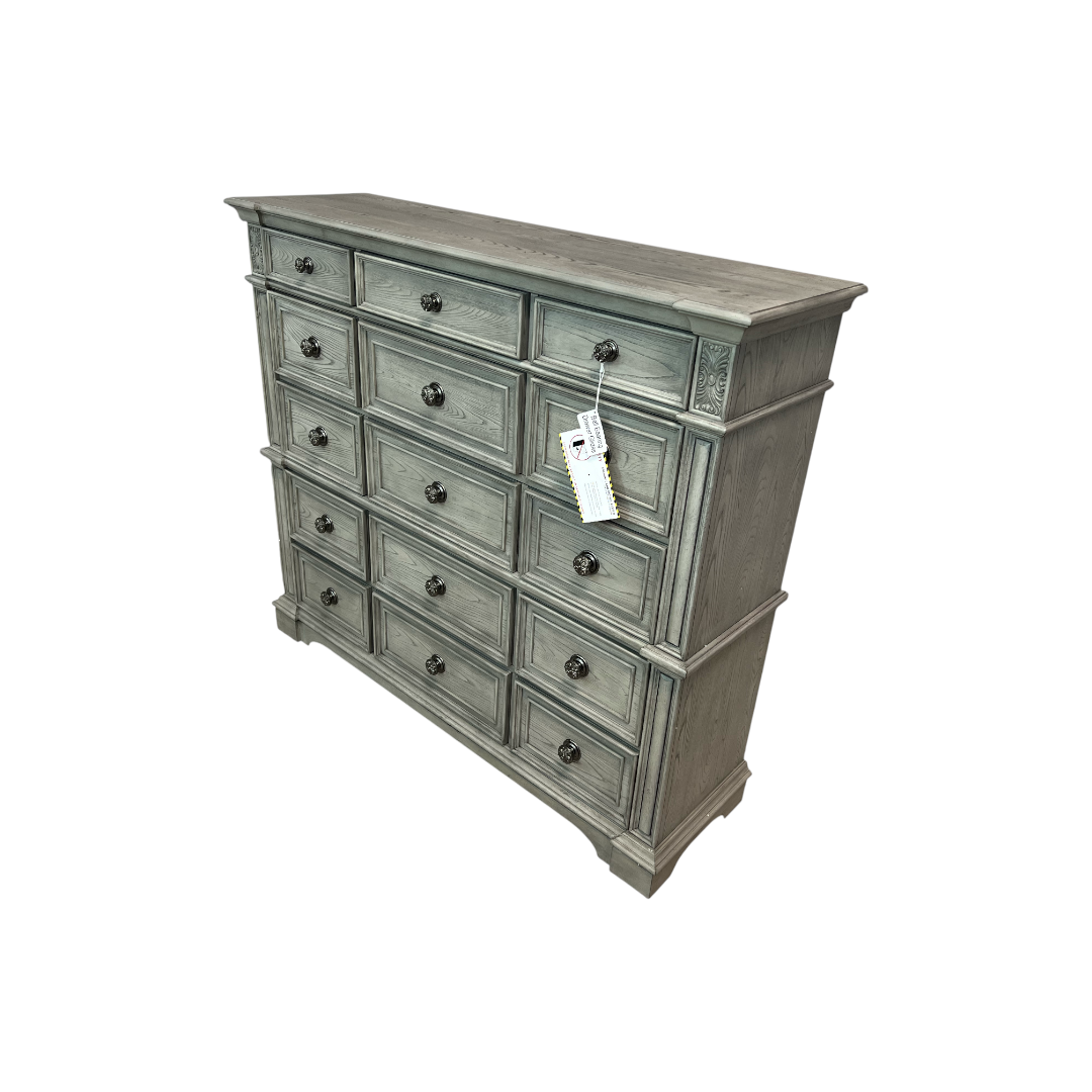 Picket House Furnishings Brookstone 15-Drawer Mansion Chest in Aged Grey
