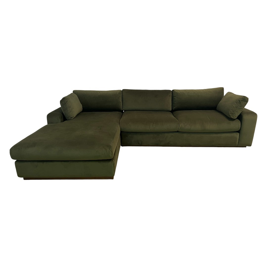 Poly & Bark Malaga Velvet Sectional Sofa