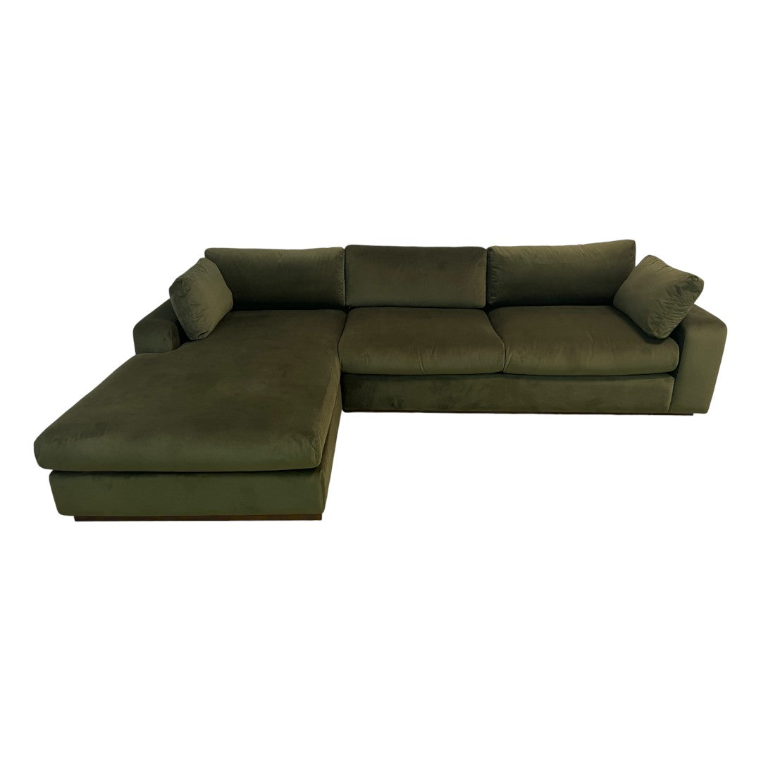 Poly & Bark Malaga Velvet Sectional Sofa
